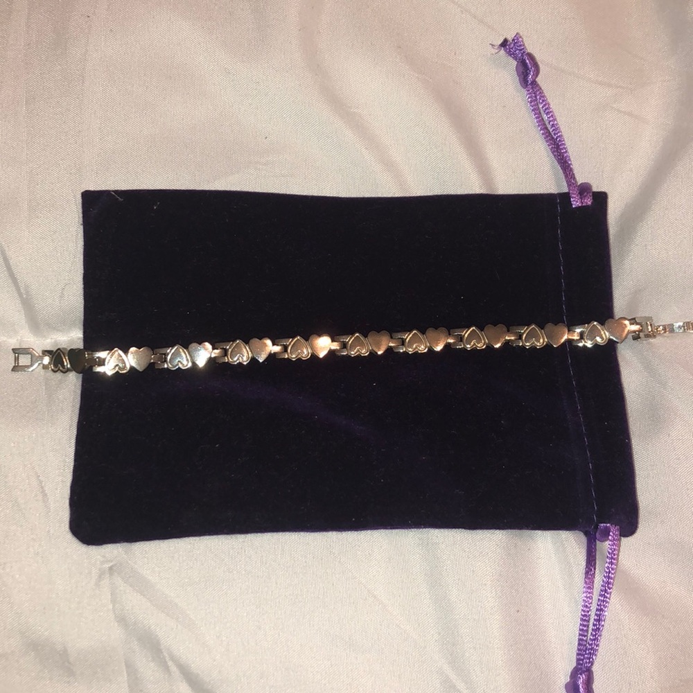 💜 Beautiful Sterling Silver Heart Bracelet